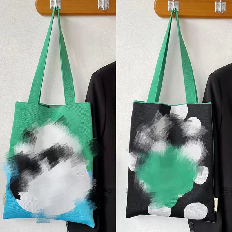 Lite Knitted Bag Crossbody Bag Gift Bag Fashion Wrist Bag Internet Popular Handbag Women'S Knitted Bucket Bag Joker Bag - Image 1