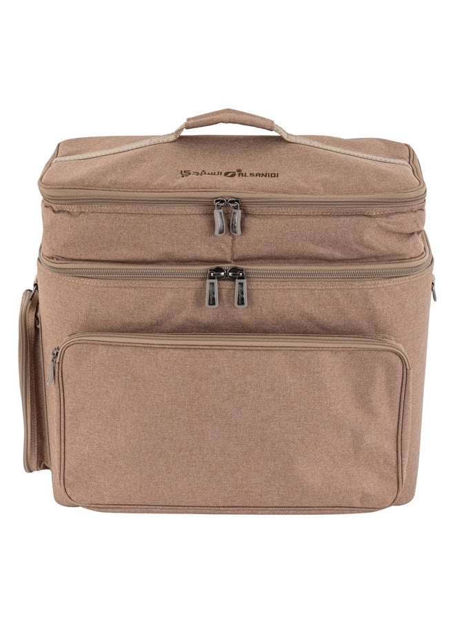 AL SANIDI Al-Mamlka thermos bag for Picnics and trips, Camping thermos bag, Woody, Size 45*53*29Cm  - Image 2