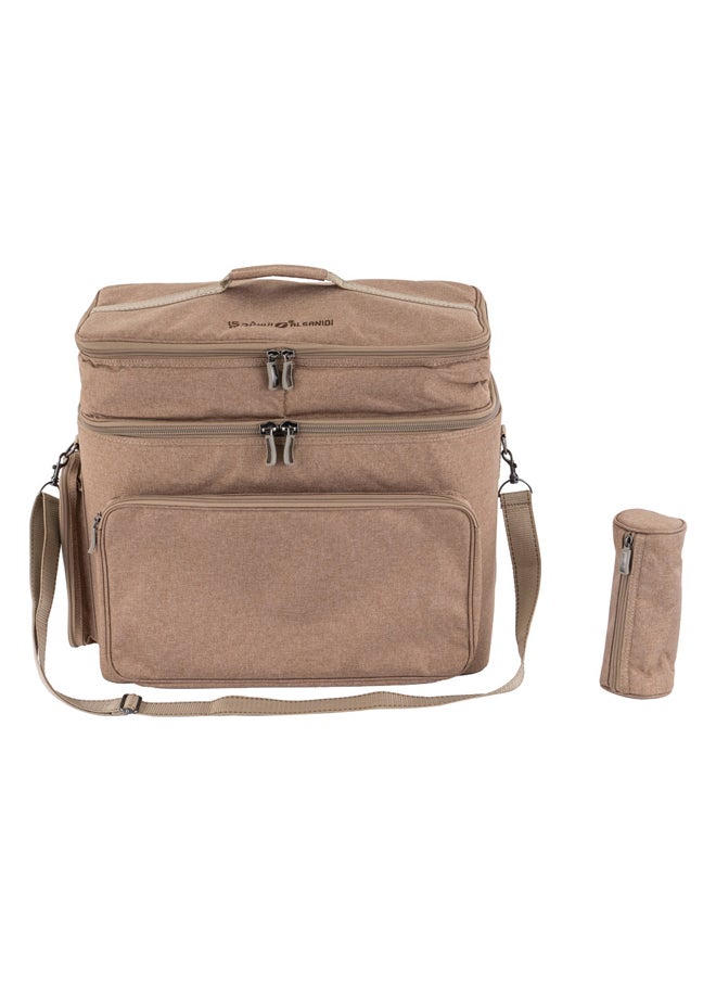 AL SANIDI Al-Mamlka thermos bag for Picnics and trips, Camping thermos bag, Woody, Size 45*53*29Cm  - Image 4