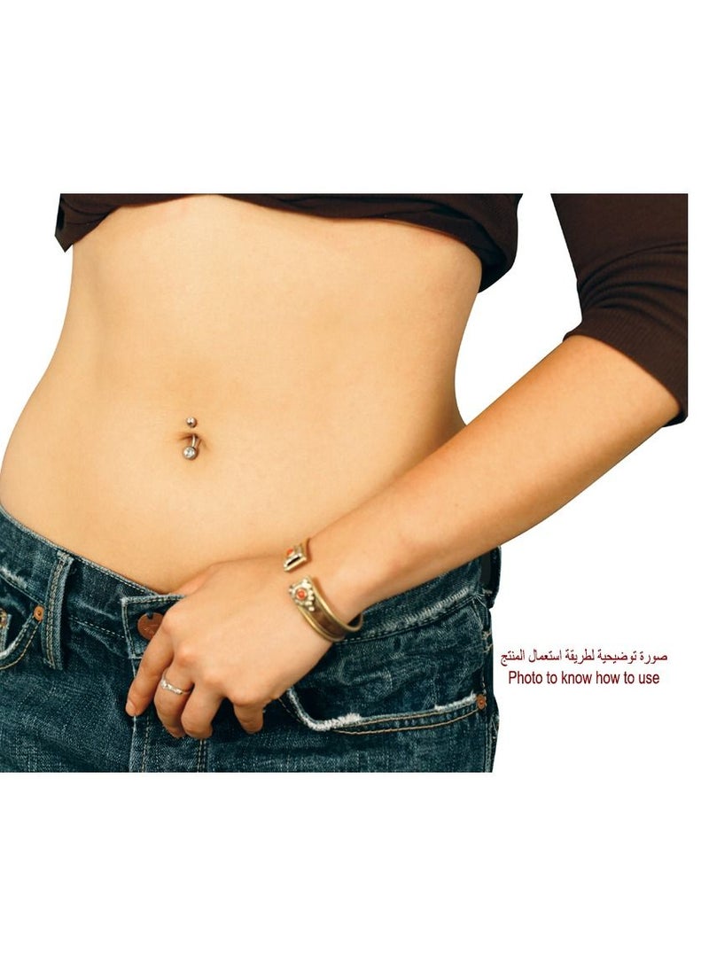 X8 BODY HARDWARE Stainless steel 316L flower sapphire belly ring - Image 3