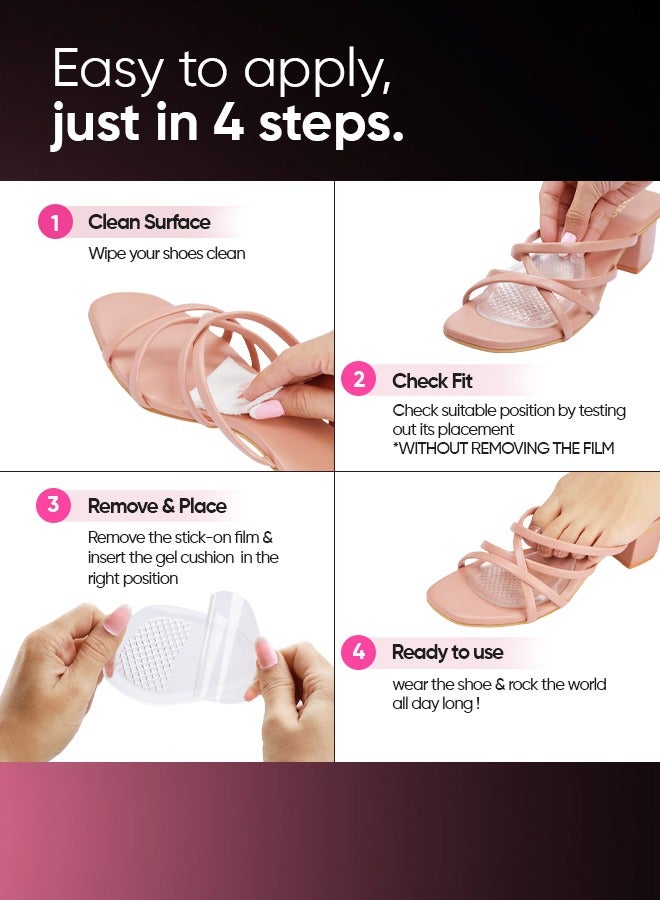 Frido Frido Ouch Free High Heels Ball of Foot Cushions, Anti-Skid