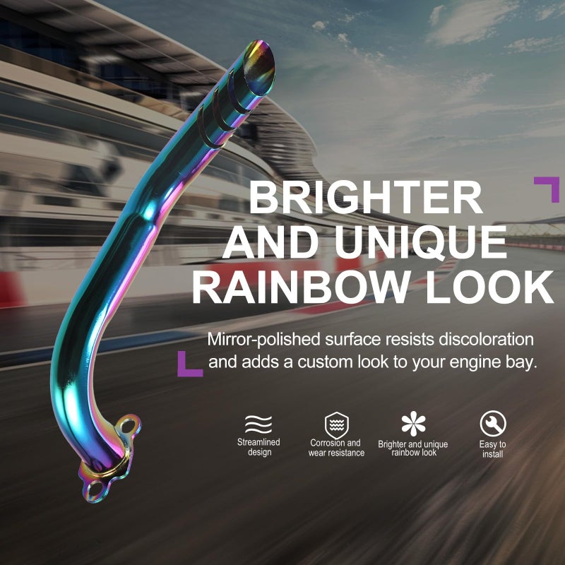 FUWTLP Exhaust Header Pipe Kit For Predator 212cc 224cc 196cc For Coleman CT200u CT200u-ex BT200X KT196 6.5hp Baja Warrior MB200 GX160 GX200 Clone Engine Go Kart Mini Bike Colorful - Image 4