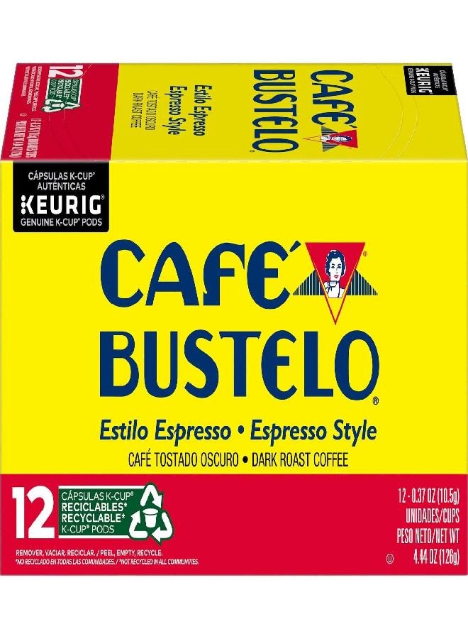 Café Bustelo Espresso Style Dark Roast Coffee, 12 Count (Pack of 6) Keurig K-Cup Pods - Image 1