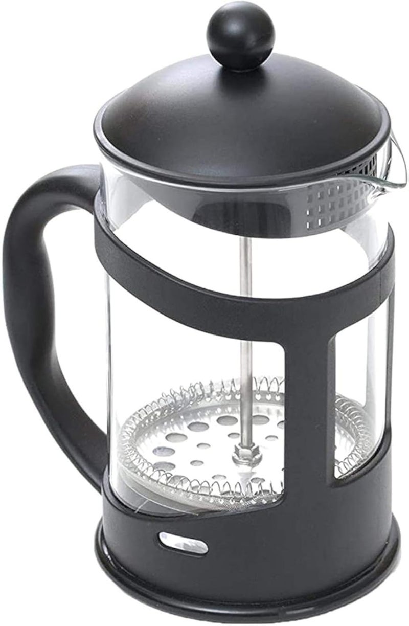 3D CREATIONS French Press Tea & Coffee Maker, Coffee Plunger Black (600 ML)