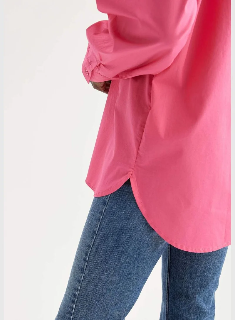 DeFacto Woman Oversize Fit Woven Long Sleeve Shirt