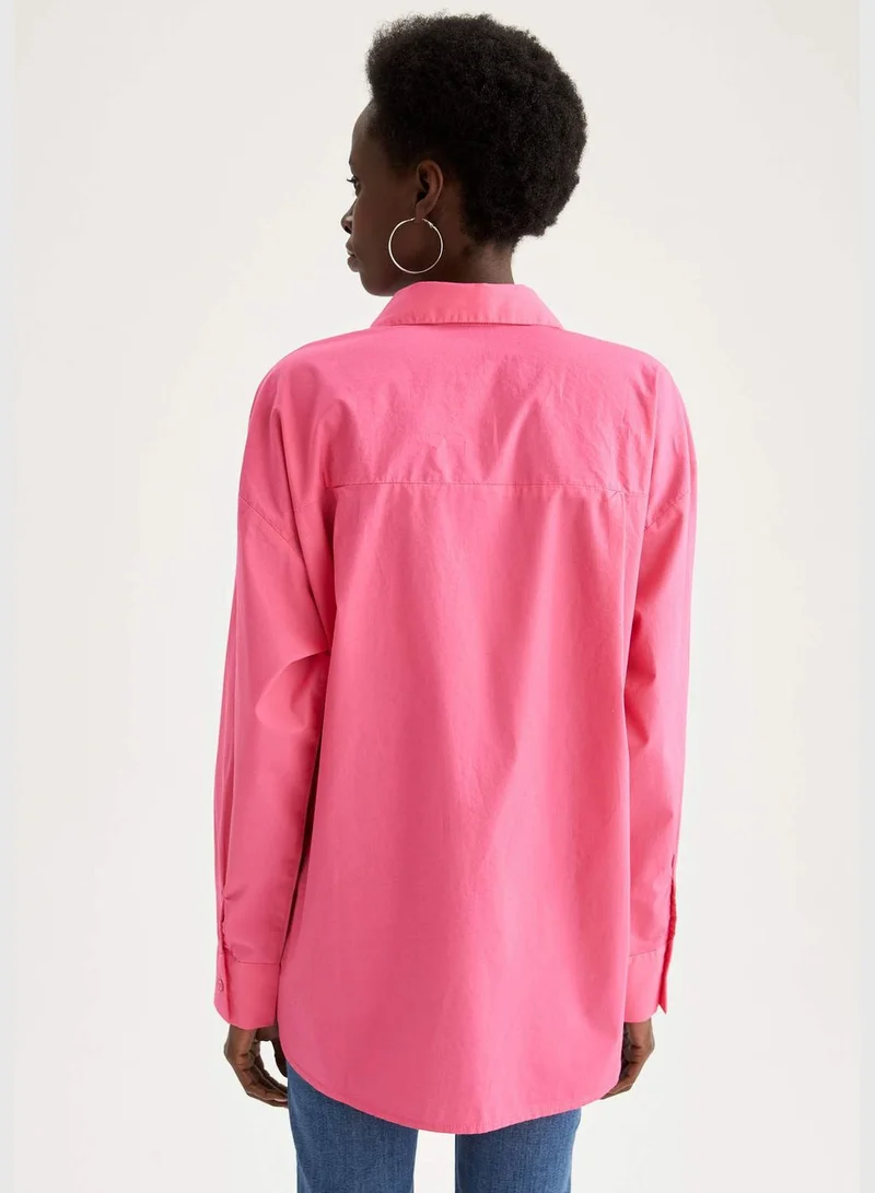 DeFacto Woman Oversize Fit Woven Long Sleeve Shirt
