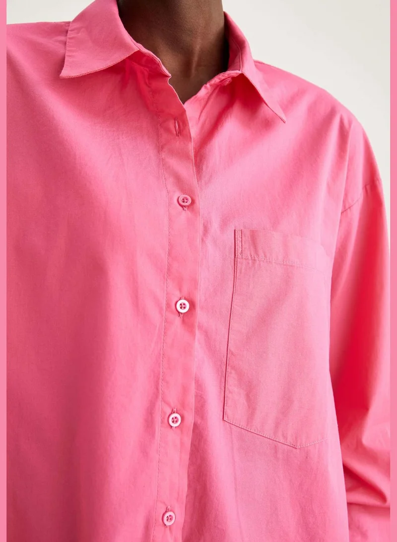 DeFacto Woman Oversize Fit Woven Long Sleeve Shirt