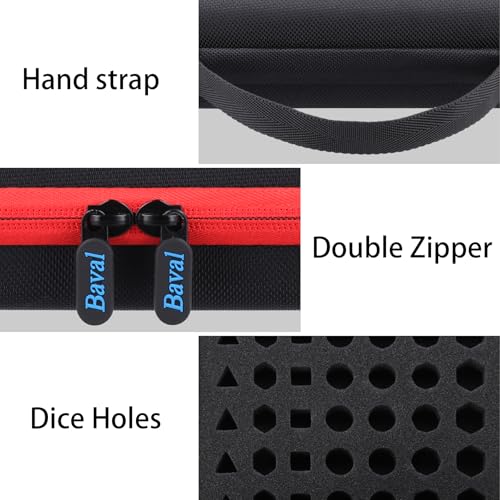 Baval Bavel DND Dice Case with Detachable Dice Sponge and Tray, D6 D20 Set Case for Dungeons and Dragons RPG, MTG, Table Games - Image 5