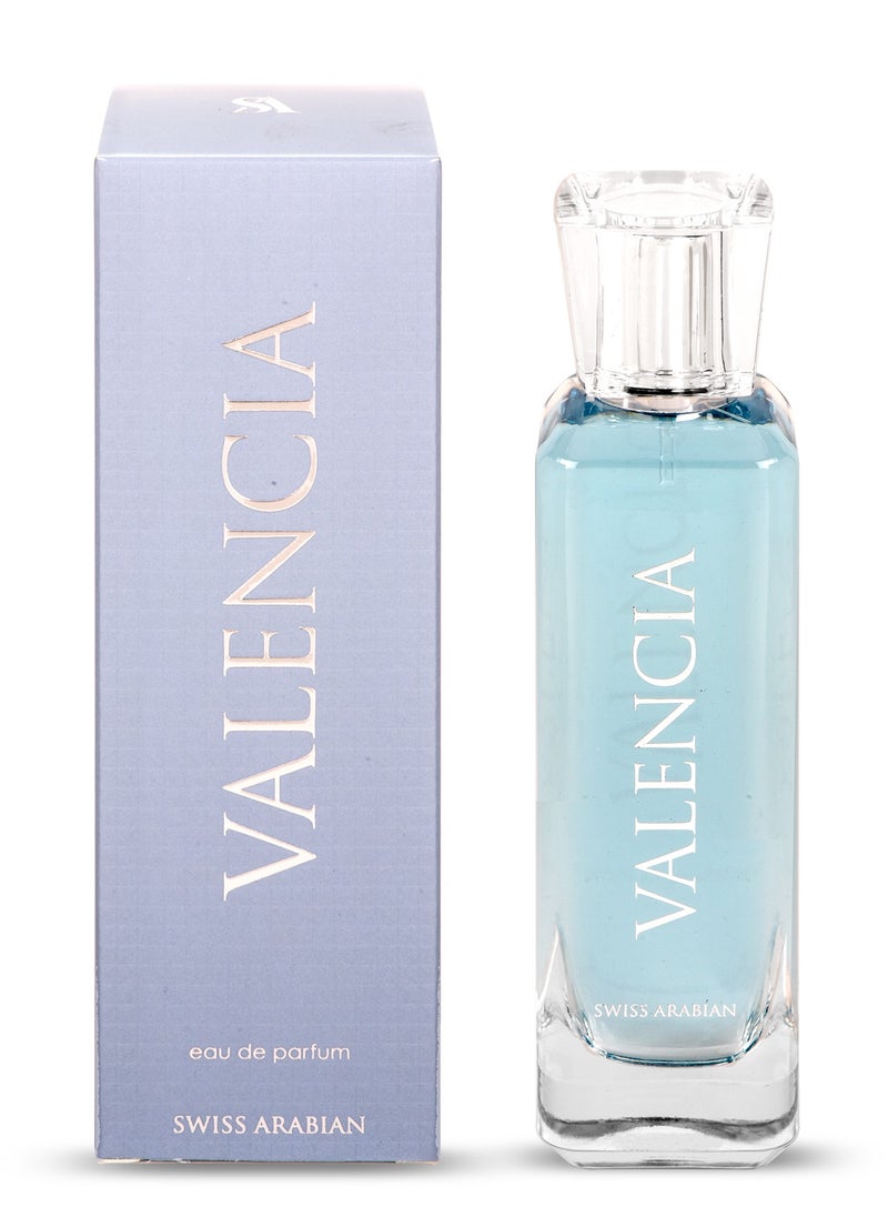 Valencia Eau de Parfum 100ml Spray - A Radiant Unisex Fragrance with Crisp Citrus, Lush Florals, and Warm Powdery Accents for an Elegant, Lasting Impression
