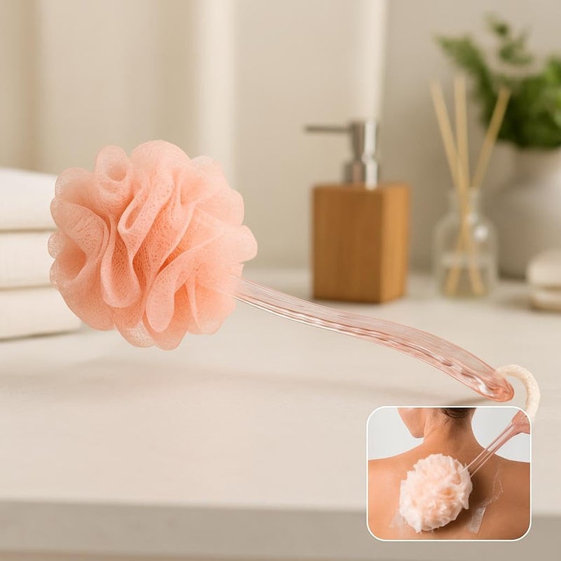 Fitto Bath Body Brush Loofah with Long Handle for Men & Women - Image 3