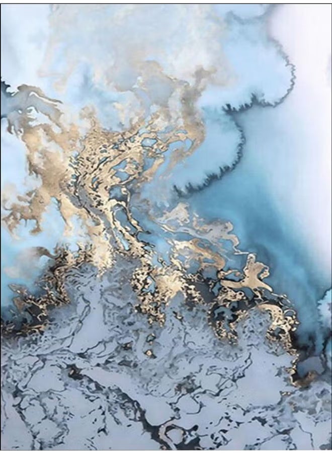 مساحة كبيرة من الرخام سجاد البولي بروبيلين متعدد الألوان 140x200cm - Image 1