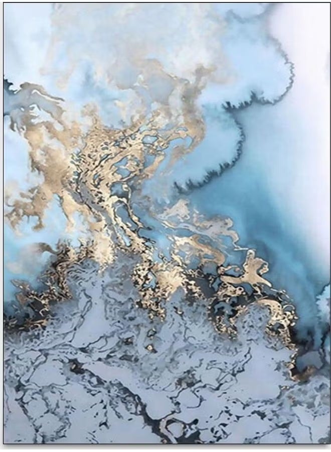 مساحة كبيرة من الرخام سجاد البولي بروبيلين متعدد الألوان 140x200cm - Image 5