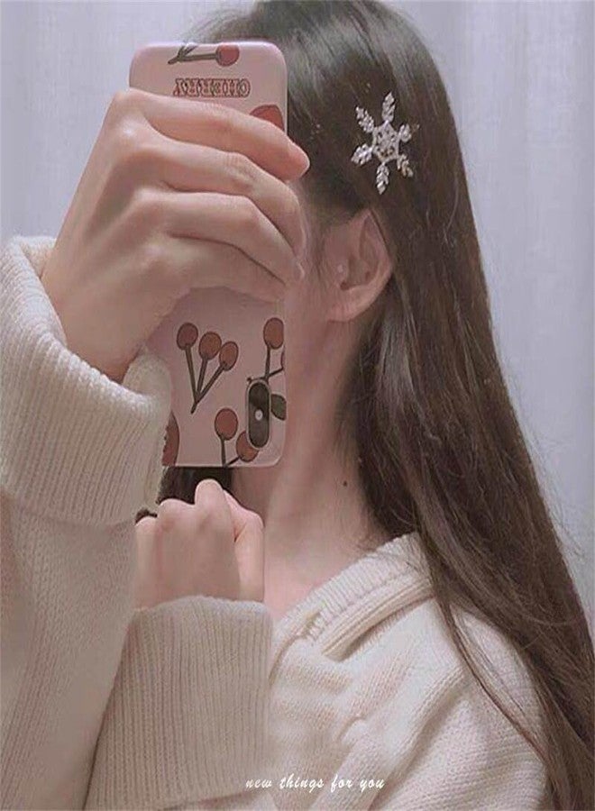 RUSTAMM 6 PCS Snowflake Rhinestone Hair Clips Gold silver Hairpins Christmas Winter Holiday Crystal Hairpin Barrette Wedding Bridal Hair Accessories for Women Girls - Image 4