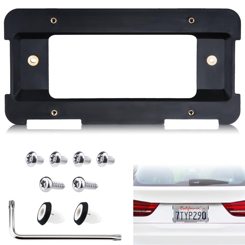 BFXM Rear License Plate Frame Bracket, Car License Plate Holder Mounting Kit, Compatible for BMW 1/2/3/4/5/6 Series, 328i 323i 528i M3, 2002-2019 Mini Cooper, 51187160607 & 511882380615/51188238061 - Image 1