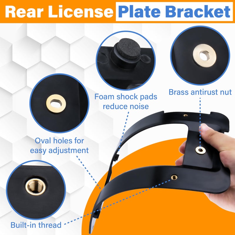 BFXM Rear License Plate Frame Bracket, Car License Plate Holder Mounting Kit, Compatible for BMW 1/2/3/4/5/6 Series, 328i 323i 528i M3, 2002-2019 Mini Cooper, 51187160607 & 511882380615/51188238061 - Image 3