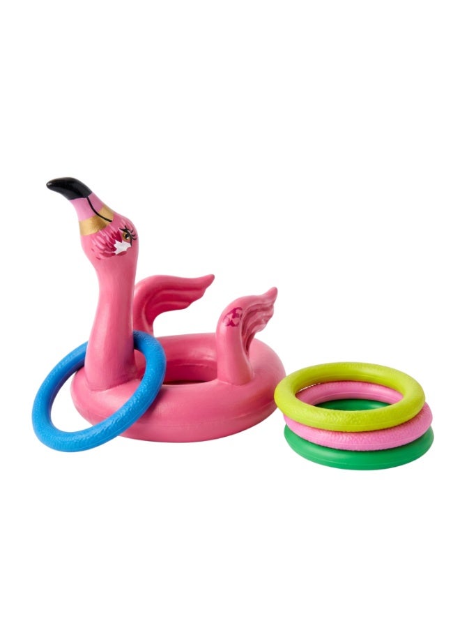 Best Brands Inflatable Flamingo Ring Toss Game for Kids & Adults, Colorful Flamingo Hoop Toss Game, Fun Outdoor Lawn & Pool Game, Family Party Game for Backyard, Beach & Gatherings - Image 1