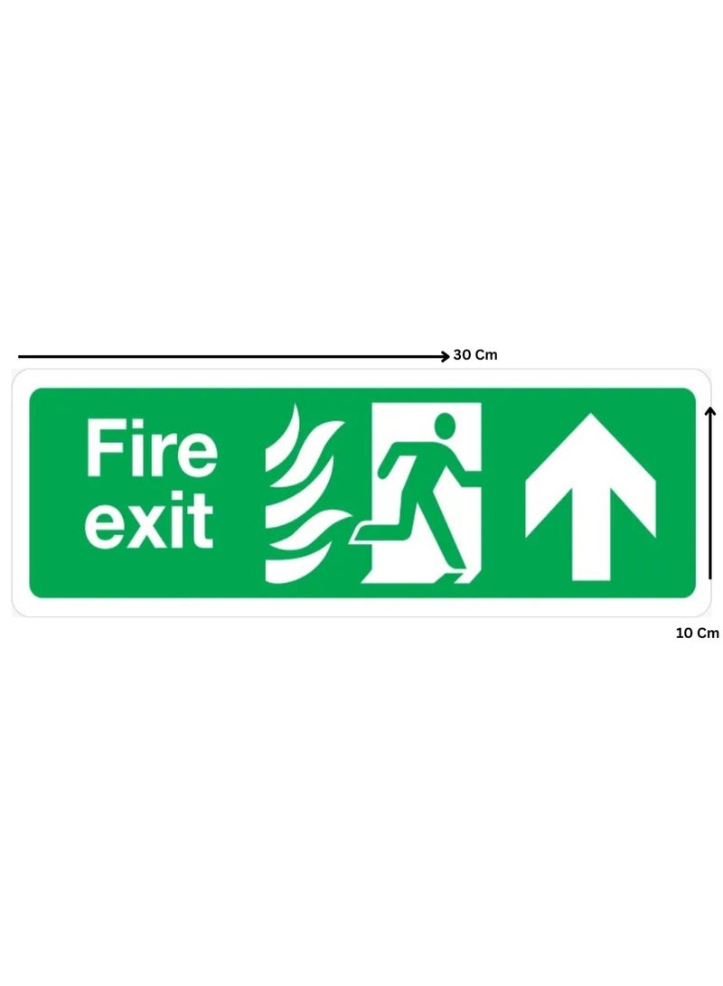 Fire Exit Safety Sign Sticker with 5 mm Foam Board – Emergency Directional Signage - Image 1