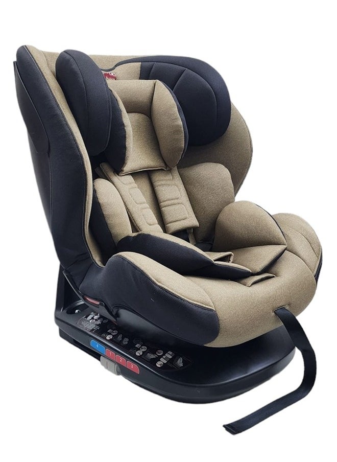 360 تدوير أمان مقعد سيارة  مع نظام ISOFIX ورباط علوي من عمر 0 إلى 12 سنة تقريبًا