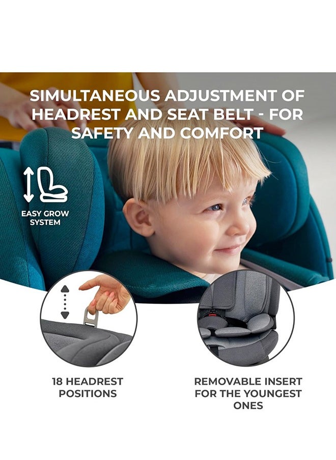 360 تدوير أمان مقعد سيارة  مع نظام ISOFIX ورباط علوي من عمر 0 إلى 12 سنة تقريبًا
