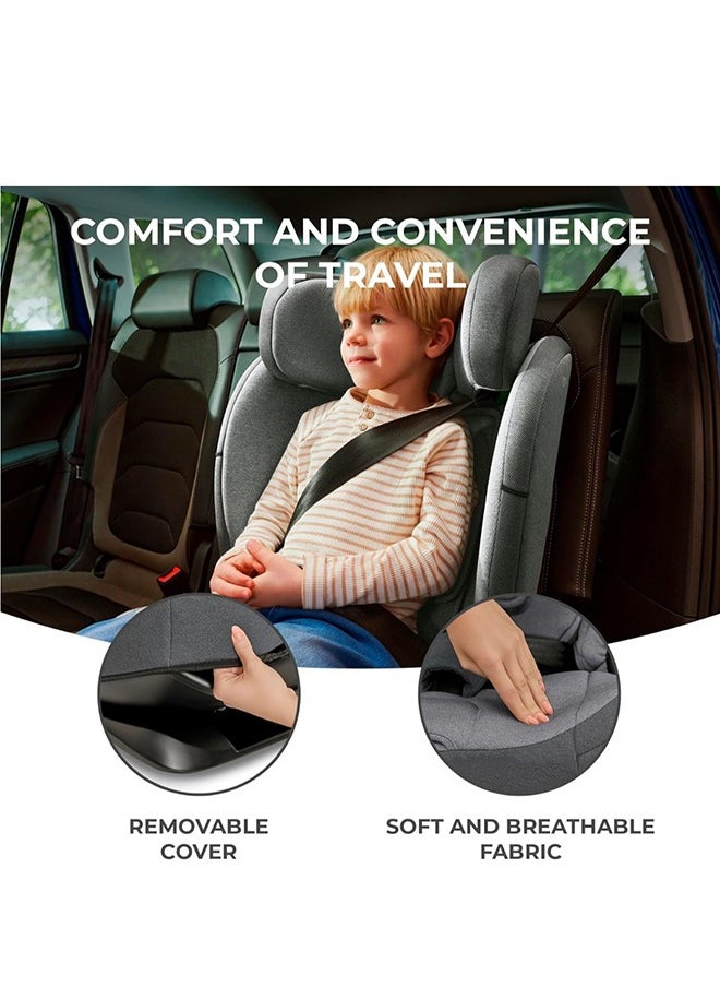 360 تدوير أمان مقعد سيارة  مع نظام ISOFIX ورباط علوي من عمر 0 إلى 12 سنة تقريبًا