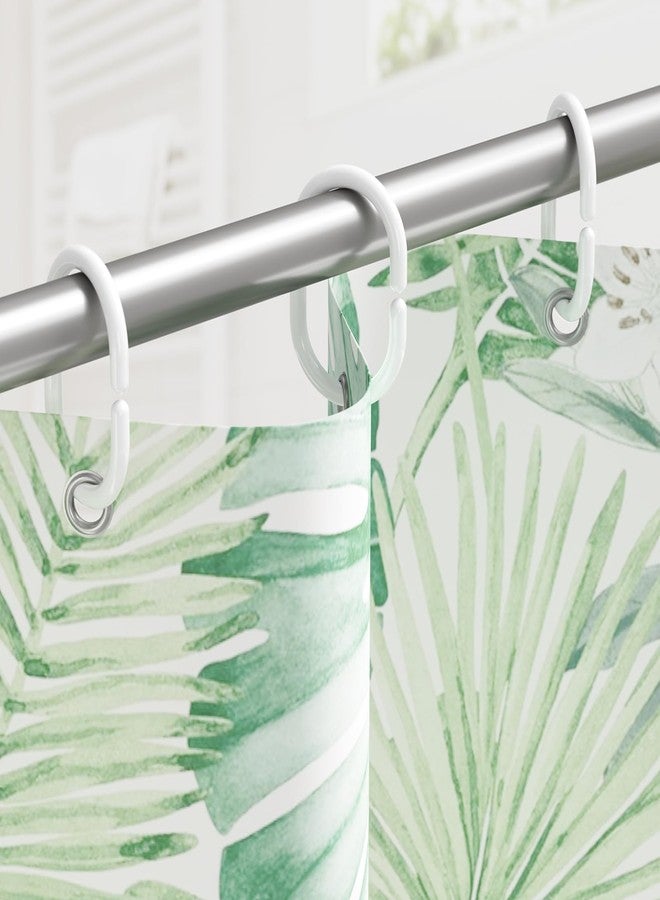 Amazer White Shower Curtain Hooks Rings, 24 Pcs Plastic Shower Curtain Rings, Plastic Shower Curtain Hooks for Bathroom Shower Rod, White Shower Hooks Rings Loops for Shower Curtain - Image 5