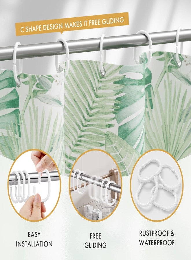 Amazer White Shower Curtain Hooks Rings, 24 Pcs Plastic Shower Curtain Rings, Plastic Shower Curtain Hooks for Bathroom Shower Rod, White Shower Hooks Rings Loops for Shower Curtain - Image 2