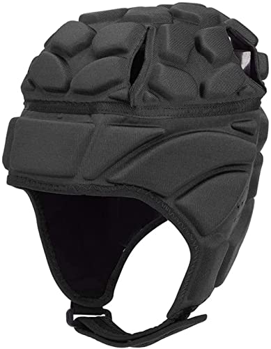 GREUS Adjustable Rugby Helmet Headguard Soft Padded Shell Hockey Head Guard Soccer Protective Headgear Scrum Cap 7v8 Flag Football Head Protector Support Soft Foam Autism Goalie Helmet for Adults Youth - Image 1