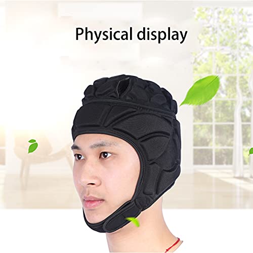GREUS Adjustable Rugby Helmet Headguard Soft Padded Shell Hockey Head Guard Soccer Protective Headgear Scrum Cap 7v8 Flag Football Head Protector Support Soft Foam Autism Goalie Helmet for Adults Youth - Image 5