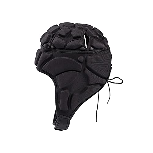GREUS Adjustable Rugby Helmet Headguard Soft Padded Shell Hockey Head Guard Soccer Protective Headgear Scrum Cap 7v8 Flag Football Head Protector Support Soft Foam Autism Goalie Helmet for Adults Youth - Image 4
