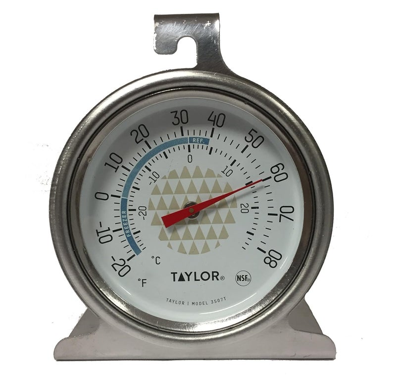 Taylor 3507 Freezer-Refrigerator Thermometer, Black - Image 1