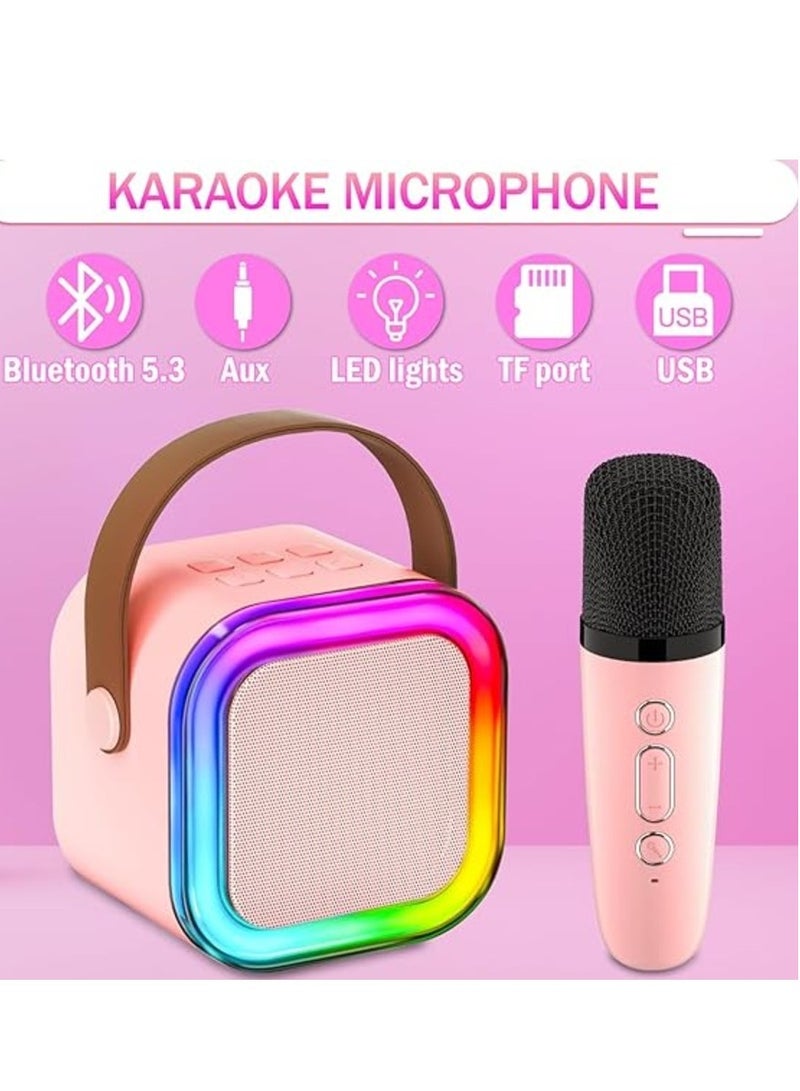 Karaoke Machine for Kids, Mini Karaoke Machine for Kids, Portable Mini Bluetooth Speaker with 1 Wireless Microphones, Christmas Birthday Toys Gifts for Boys & Girls - Image 3