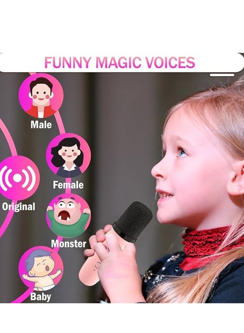 Karaoke Machine for Kids, Mini Karaoke Machine for Kids, Portable Mini Bluetooth Speaker with 1 Wireless Microphones, Christmas Birthday Toys Gifts for Boys & Girls - Image 4