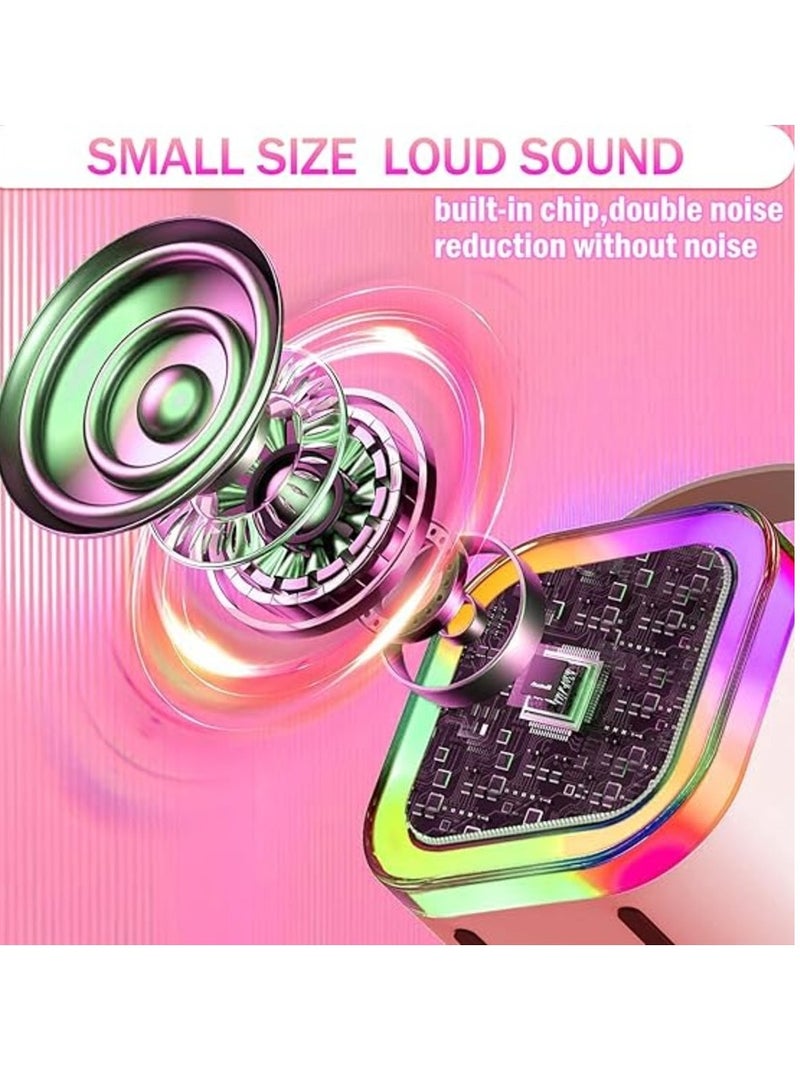 Karaoke Machine for Kids, Mini Karaoke Machine for Kids, Portable Mini Bluetooth Speaker with 1 Wireless Microphones, Christmas Birthday Toys Gifts for Boys & Girls - Image 5