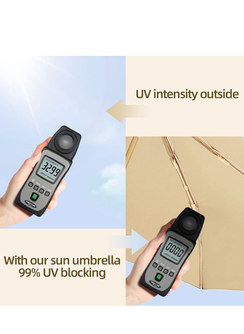 Excefore - Windproof Travel Umbrella, Compact Folding Umbrella, Small Umbrella for Rain&Sun, Parasol Umbrella UV Protection UV Blocker, 8 Ribs Lightweight & Portable Umbrella for Women, Girls - Image 1