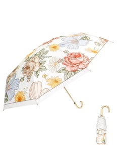 Windproof Travel Umbrella, Compact Folding Umbrella, Small Umbrella for Rain&Sun, Parasol Umbrella UV Protection UV Blocker, 8 Ribs Lightweight & Portable Umbrella for Women, Girls