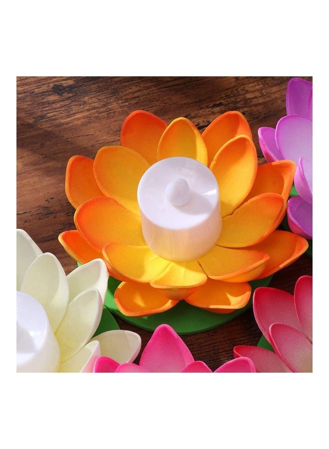 NIBEMINENT 4 Piece LED Candle Lotus Lantern Colorful Water Lily Wishing Lights For Pool Decor Multicolour  - Image 3
