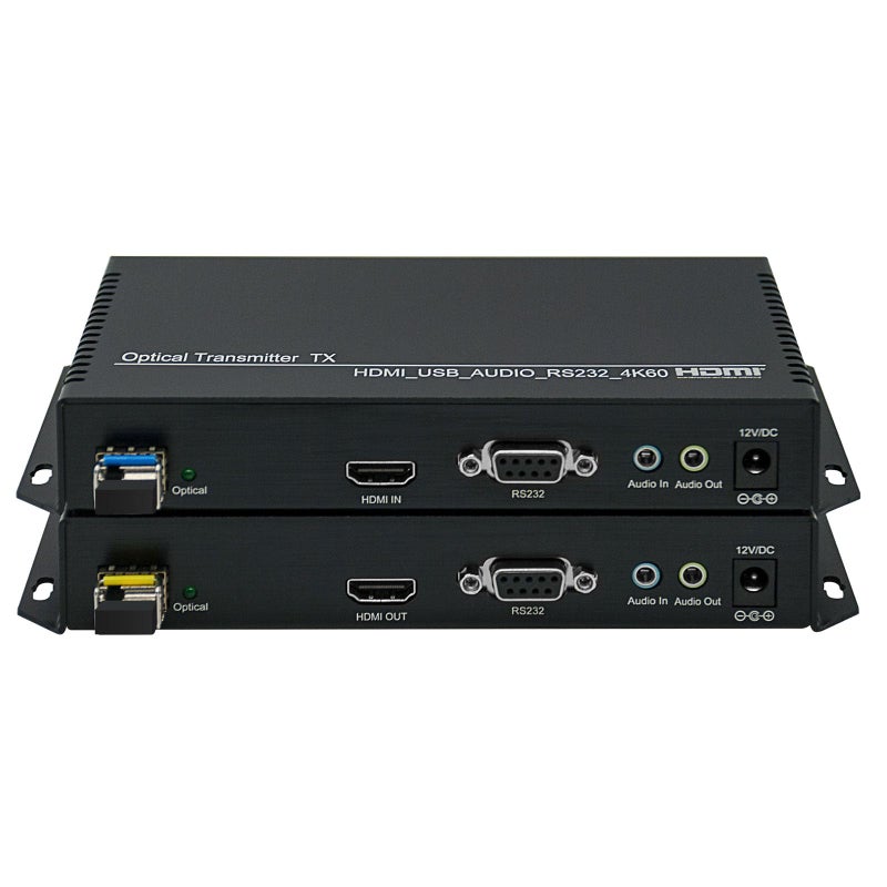 ORIVISION UHD 4K60HZ HDMI KVM Extender Over Fiber Optic Max 10km Uncompressed Transmission Single Mode 1 Core BiDirectional Audio Transmission USB20 External DevicesRS232 Optical Fiber Extender - Image 2