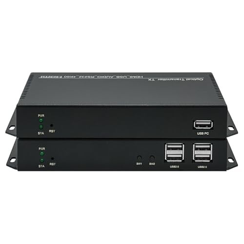 ORIVISION UHD 4K60HZ HDMI KVM Extender Over Fiber Optic Max 10km Uncompressed Transmission Single Mode 1 Core BiDirectional Audio Transmission USB20 External DevicesRS232 Optical Fiber Extender - Image 3