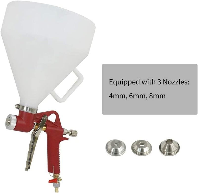 AQ AQSON AQSON Professional 6L Air Hopper Spray Gun with 3 Interchangeable Nozzles for Ceiling and Wall Texture Painting - Image 5