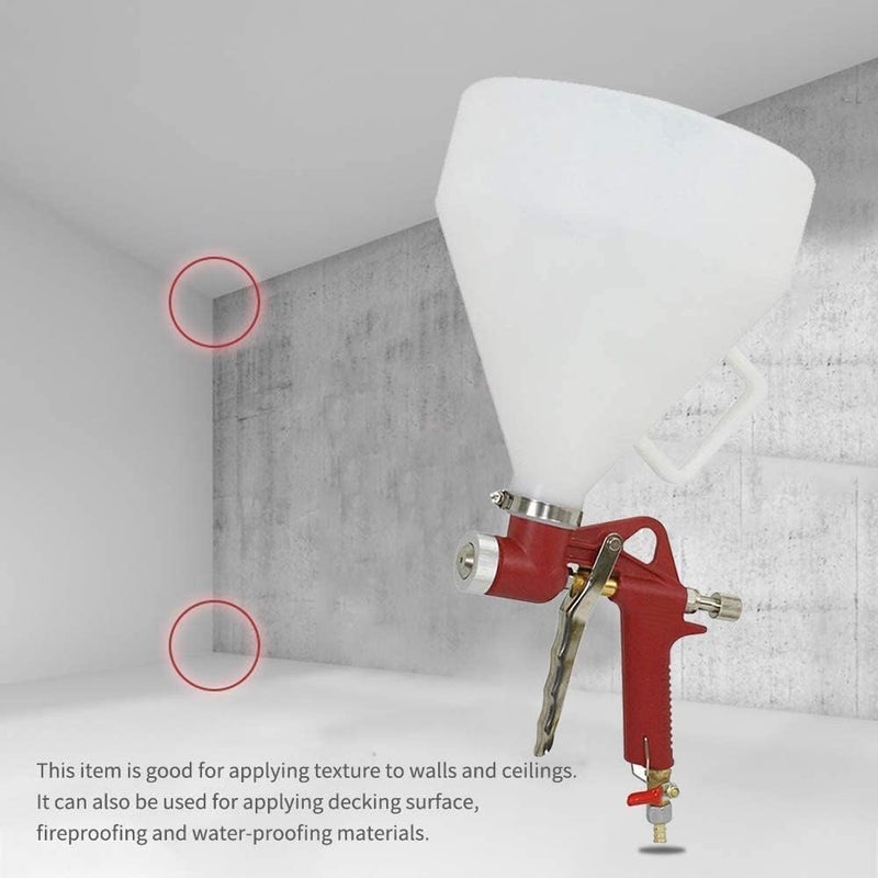 AQ AQSON AQSON Professional 6L Air Hopper Spray Gun with 3 Interchangeable Nozzles for Ceiling and Wall Texture Painting - Image 4