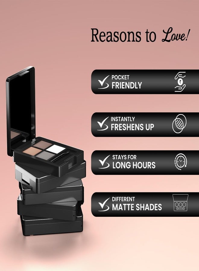 Glam 21 Glam21 4-in-1 eyebrow palette 01| Micro Pigments, Smudge Proof & Long Lasting | Eye Makeup Kit | 9 gm | Shade- 01 - Image 3