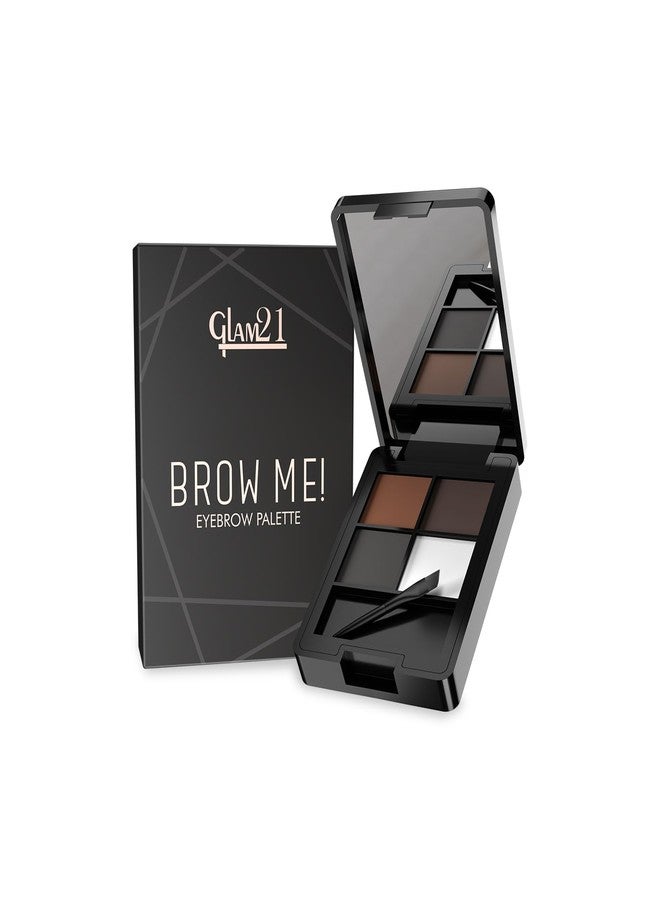 Glam 21 Glam21 4-in-1 eyebrow palette 01| Micro Pigments, Smudge Proof & Long Lasting | Eye Makeup Kit | 9 gm | Shade- 01 - Image 1