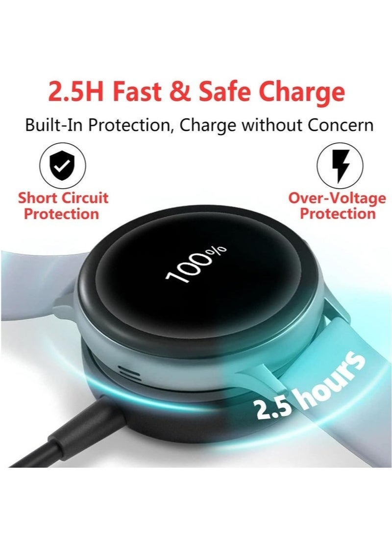 HL-Tech 100cm Magnetic Charger for Samsung Galaxy Watch 8/Watch 8 Classic/Ultra,Watch 7/Watch 7 Classic,Watch 6/Watch 6 Classic,Watch 5/Watch 5 Pro,Watch 4/Watch 4 Classic,Watch 3/Active 1/Active 2,Type C Charging Cable Stand Dock Accessories - Image 3