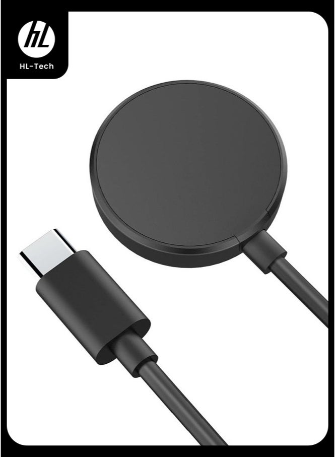 HL-Tech 100cm Magnetic Charger for Samsung Galaxy Watch 8/Watch 8 Classic/Ultra,Watch 7/Watch 7 Classic,Watch 6/Watch 6 Classic,Watch 5/Watch 5 Pro,Watch 4/Watch 4 Classic,Watch 3/Active 1/Active 2,Type C Charging Cable Stand Dock Accessories - Image 1