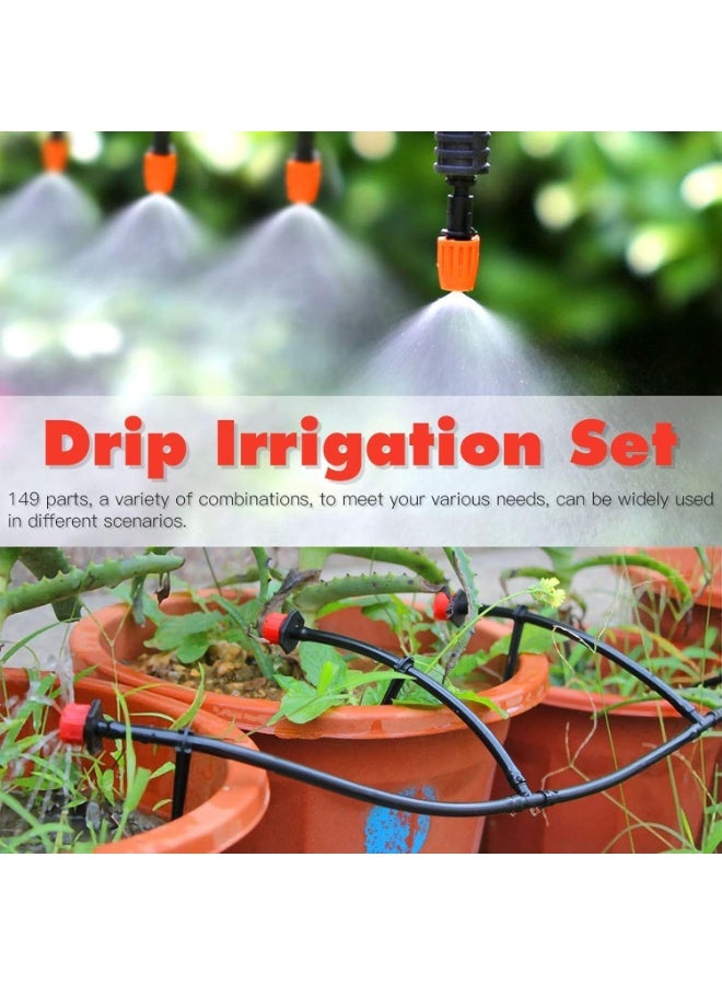 Automatic Micro-drip Irrigation Kit, Blank Distribution Tubing, Watering System, Dispensing Hose Mist Nozzle Dripper, 30m Adjustable Micro DIY Irrigation Kit Plant Water Saving System for Outdoor, Flowers, Lawns, Gardens - Image 4