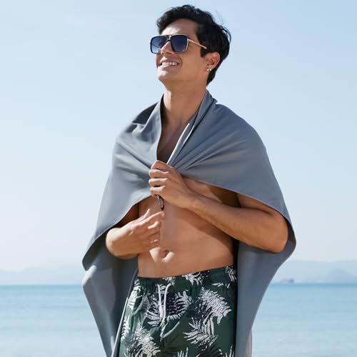 Rainleaf Microfiber Towel,Gray,40 X 72 Inches - Image 4