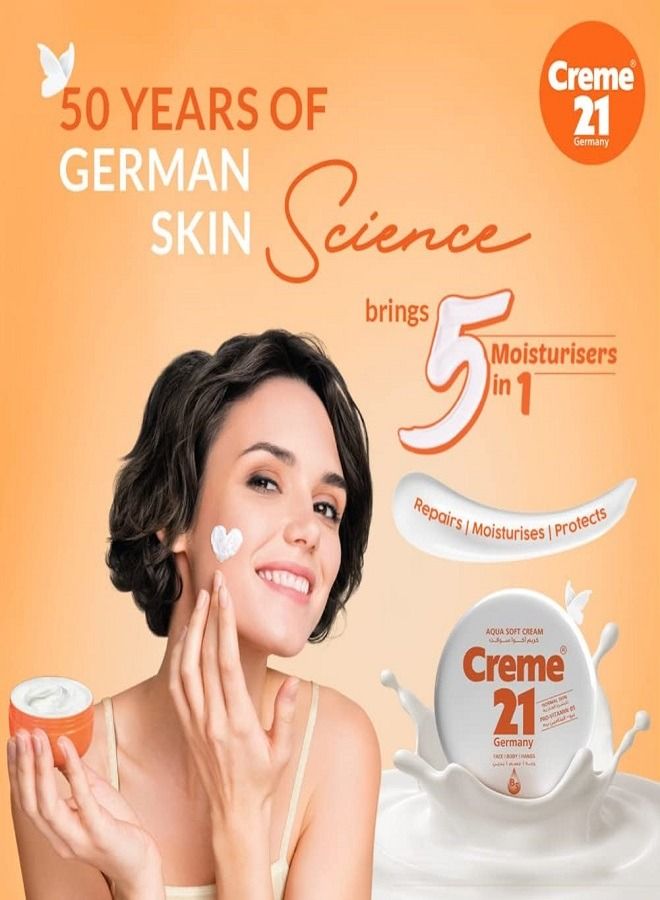 Creme 21 Aqua Soft Cream for Normal Skin with Pro-Vitamin B5 and Hydrating Light weight formula - Image 3