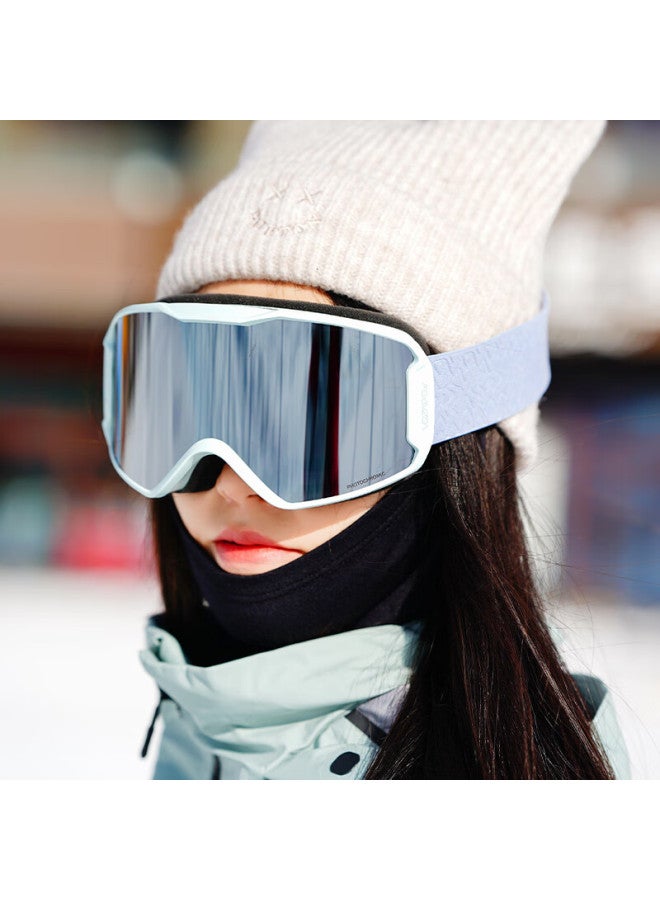 Vozapow High-definition Double-layer Anti-fog Cylindrical Ski Goggles Snow Mountaineering Protective Gl Compatible With Prescription Inserts