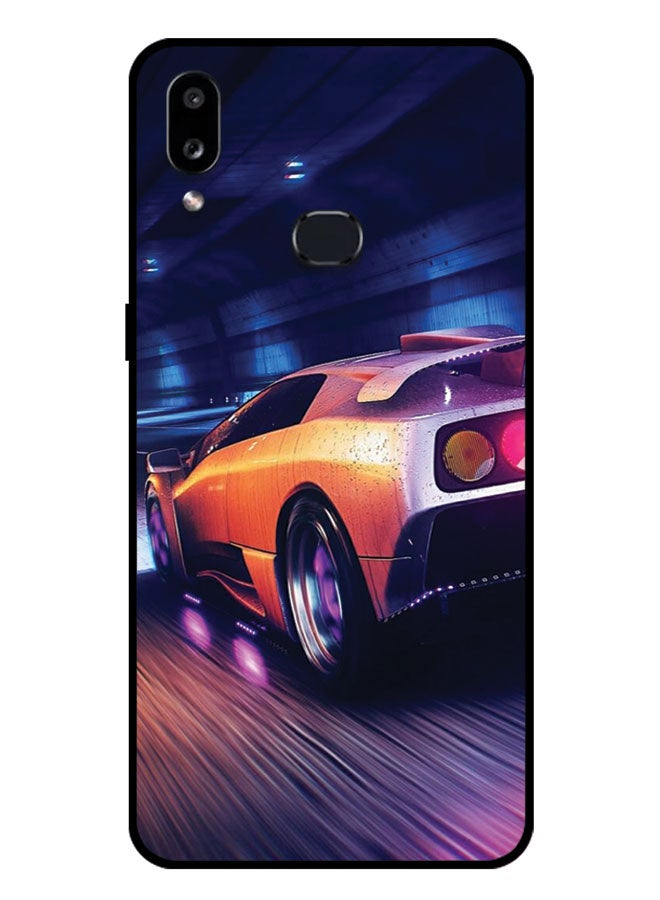 EYE CATCH Printed Protective Case Cover For Samsung Galaxy A10S -  Yellow Car One Side - Image 1