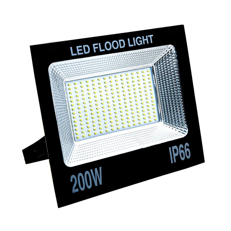 Gesto 200 واط ضوء الفيضانات LED خارجي مقاوم للماء - IP66 مع زاوية واسعة 120° | ضوء هالوجين من الألمنيوم، ضوء مركّز للمصنع، المرآب، مواقف السيارات (أبيض بارد) - عبوة من 1 - Image 2